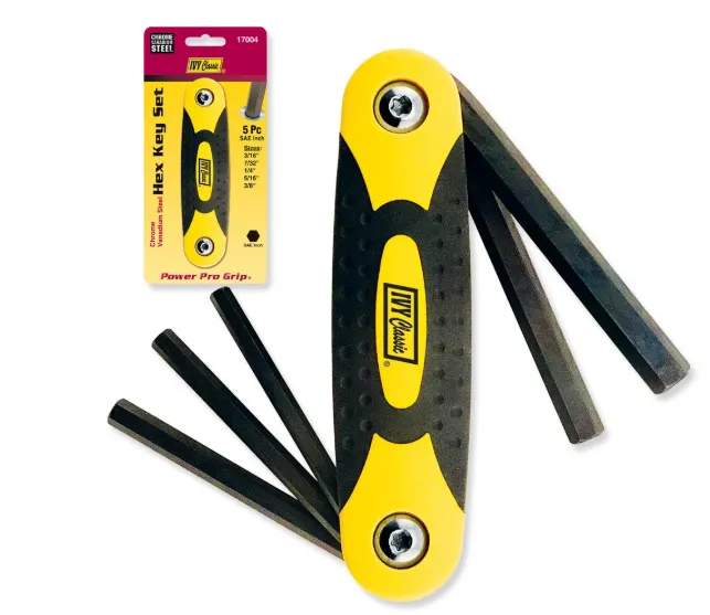5 Pc. Folding Hex Key Set ­ English