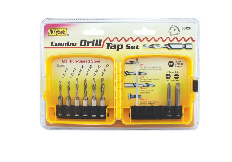 8 pc Combo Drill Tap Set