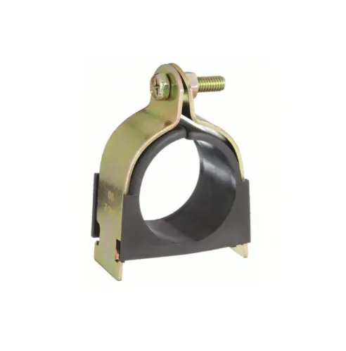 1/2" OD Cushioned Clamp With Locknut Zinc Yellow