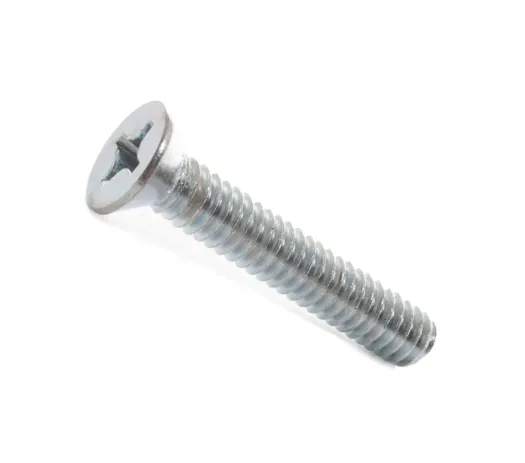 6-32 x 3" Flat Phillips Machine Screw Zinc (Grade A) (Qty 100)