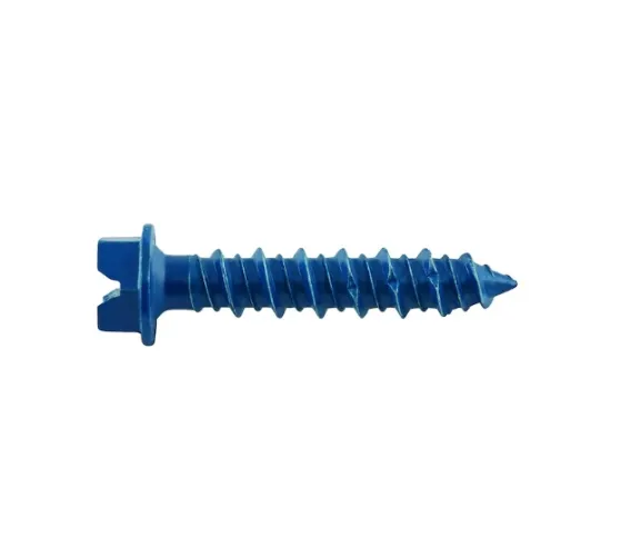 1/4" x 2-3/4" Hex Head Concrete Screw Ceramic Blue (Qty 100)