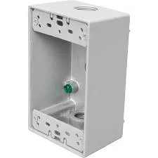 2-GANG 5 HOLES 3/4" GRAY WEATHERPROOF BOX