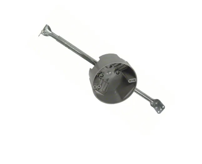 Round 20 Cu.In. PVC New Work Electrical Ceiling Box & Bracket