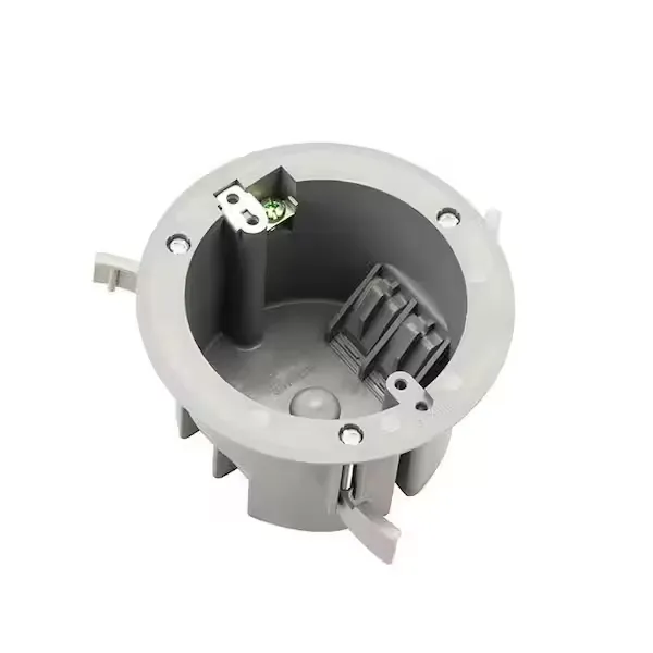Round 18 Cu.In. PVC Old Work Round Electrical Ceiling Box