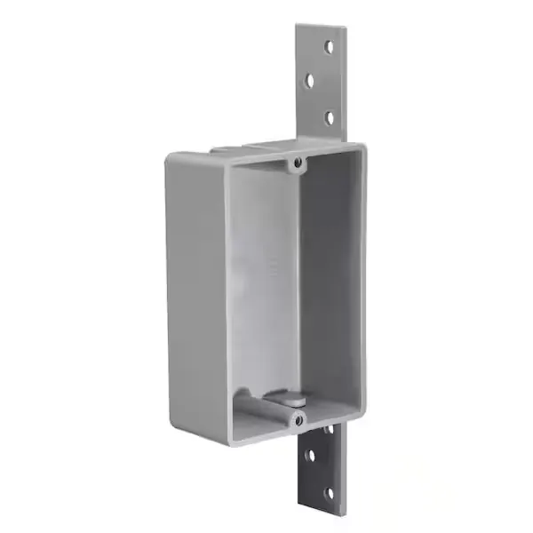 1-Gang 8 Cu.In. Shallow PVC New Work Electrical Outlet/Switch Box with Bracket