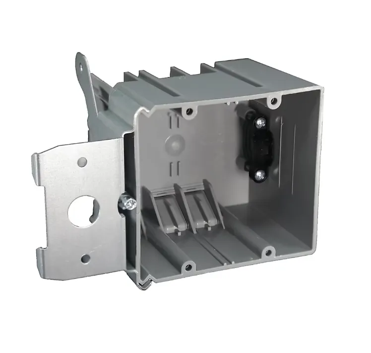 2-Gang 34 Cu.In. PVC Vertical Adjustable Electrical Outlet/Switch Box