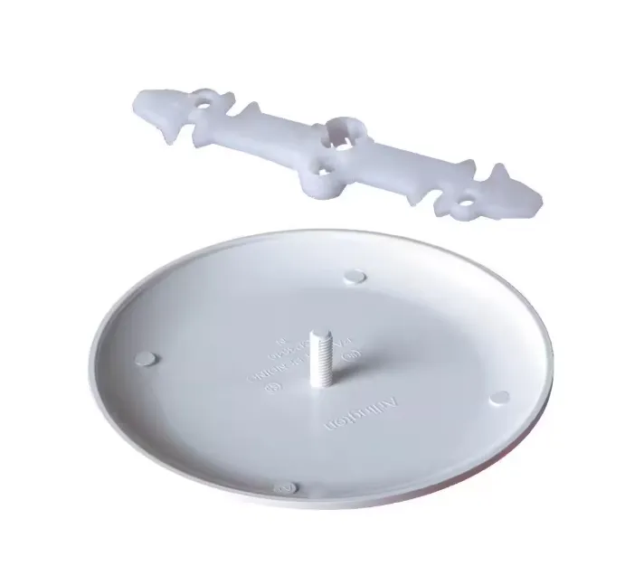 Round White PVC Box Cover with Screw