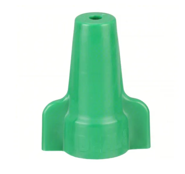 [IDEAL 30-192P] 30-192p-Winged Green Ground Wire Connectors Nuts with Hole 100PCS for 14-10 AWG, UL Listed P99 Ground Wire Nuts, Easy-Twist Wire Connector Nuts Electrical Wire Caps for Connecting Electrical Wiring