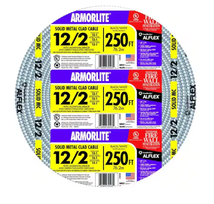 BX 12/2 MC (250FT) WHITE ALUMINUM