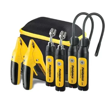 Fieldpiece - Job Link System HVACR Wireless Probe Kit - JL3KH6 - Fast Accurate Temps with Rapid Rail Technology - HVAC Tools with Padded Case