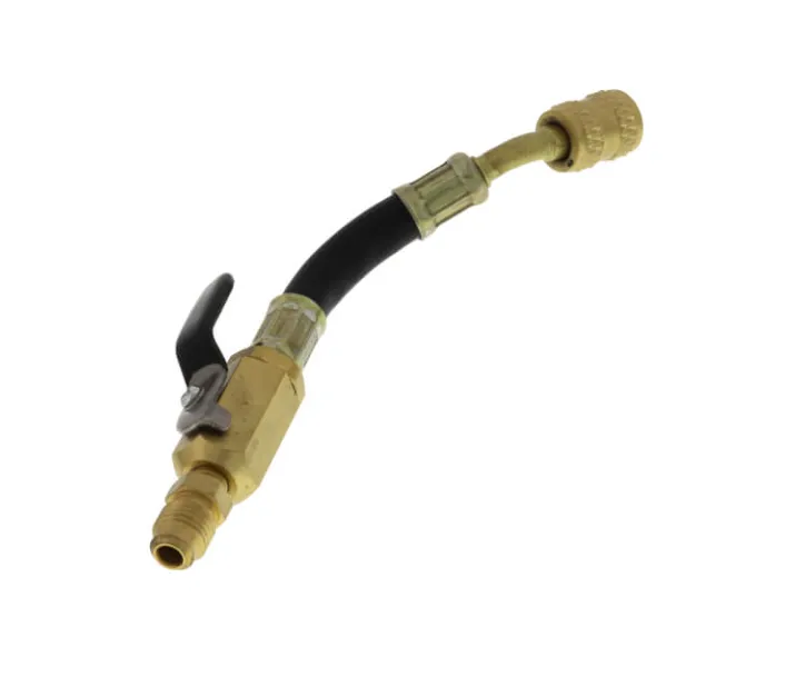 FLEXIBLE ADAPTER 5/16"� TO 1/4"� HOSE W/ FLEX LINE AND BALL VALVE