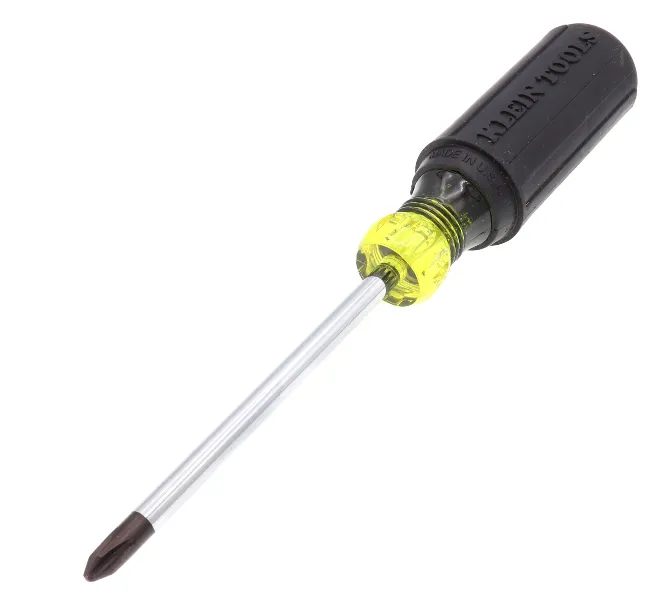 #2 PHILLIPS SCREWDRIVER, 4" ROUND SHANK
