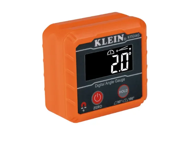 KLEIN TOOLS 935DAG DIGITAL ELECTRONIC LEVEL AND ANGLE GAUGE, MEASURES 0-90 AND 0-180 DEGREE RANGES, MEASURES AND SETS ANGLES