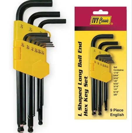 10 Pc L Shaped Hex Key Set-English  Short Arm