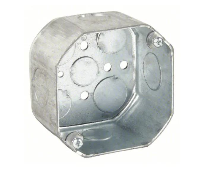 4" OCTAGON BOX DRAWN WITH 1/2" & 3/4" KOS
