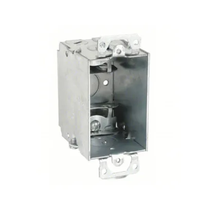 2-inch Deep, Gangable MC/BX Cable Clamps, with Plaster Ears, 3-Inch by 2-Inch Switch Box, Silver