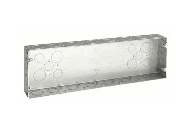 8-GANG BOX, 2-1/2" DEEP W/KO'S