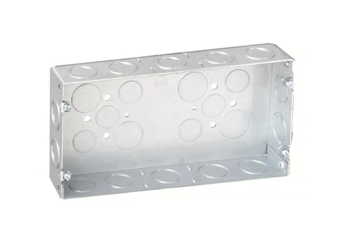 4-GANG BOX, 1-5/8" DEEP W/KO'S