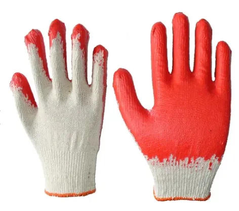 RED COATED PALM LABOR GLOVES
