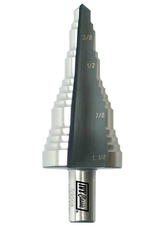 5 Holes 1/4 ­ 1­1/8" Step Drill Bit