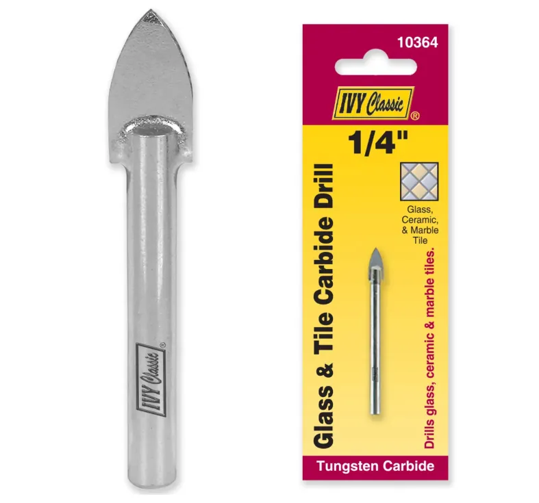 1/4" Glass & Tile Drill Bit Carded